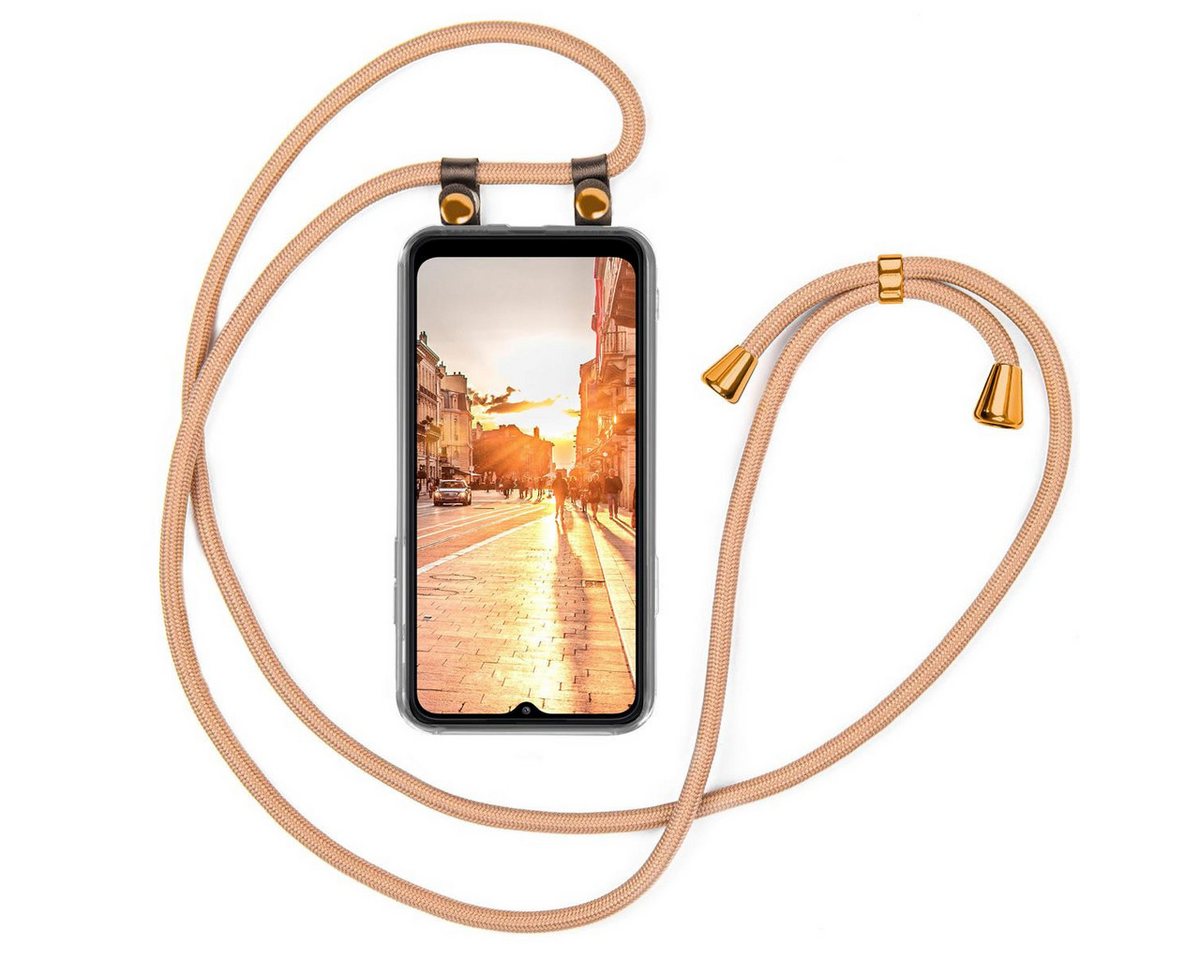 moex Handyhülle moex® Free Spirit für Samsung Galaxy A22 5G, Hülle mit Band, Kette abnehmbar Handyband Handyhülle zum Umhängen von moex