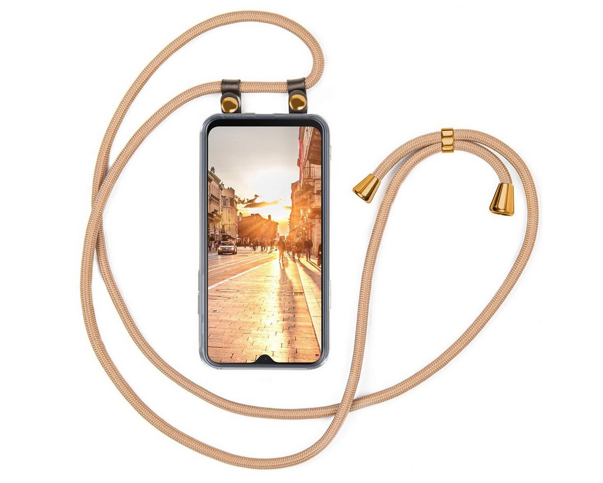 moex Handyhülle moex® Free Spirit für Samsung Galaxy M20, Hülle mit Band, Kette abnehmbar Handyband Handyhülle zum Umhängen von moex