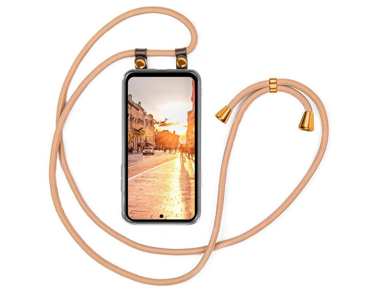 moex Handyhülle moex® Free Spirit für Samsung Galaxy S23 FE, Hülle mit Band, Kette abnehmbar Handyband Handyhülle zum Umhängen von moex