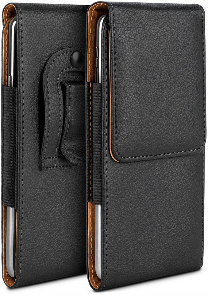 moex Handyhülle moex® Plug Case für Apple iPhone 16 Plus, Handy Gürteltasche, 360 Grad Schutz mit Gürtelschlaufe PU Leder Tasche von moex