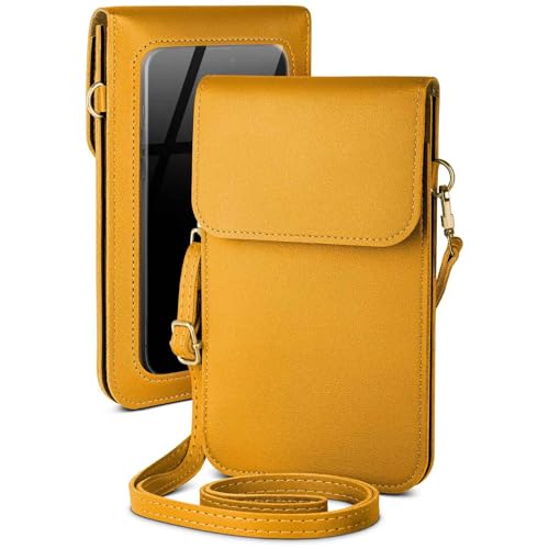 moex Handytasche zum Umhängen für iPhone 13 Pro Max – Kleine Handtasche mit Handyfach und Sichtfenster, 2 zusätzliche Fächer - Handy Umhängetasche Damen, Sonnengelb moex Handytasche zum Umhängen für iPhone 13 Pro Max – Kleine Handtasche mit Handyfach und Sichtfenster, 2 zusätzliche Fächer - Handy Umhängetasche Damen, Sonnengelb von moex