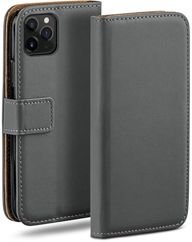 moex Book Case für iPhone 11 Pro Max Handyhülle mit Kartenfach, Hülle klappbar 360 Grad Schutzhülle, Klapphülle Flip Case Cover, PU Leder Handytasche Lederhülle, Dunkelgrau moex Book Case für iPhone 11 Pro Max Handyhülle mit Kartenfach, Hülle klappbar 360 Grad Schutzhülle, Klapphülle Flip Case Cover, PU Leder Handytasche Lederhülle, Dunkelgrau von moex