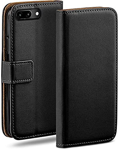 moex Book Case für Huawei Honor 10 Handyhülle mit Kartenfach, Hülle klappbar 360 Grad Schutzhülle, Klapphülle Flip Case Cover, PU Leder Handytasche Lederhülle, Schwarz von moex