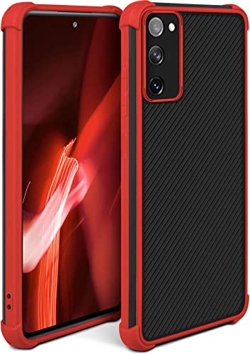 moex Leap Case kompatibel mit Samsung Galaxy S20 FE/FE 5G Hülle mit Kameraschutz und Displayschutz, Rundumschutz Handyhülle, Extrem Stoßfeste Schutzhülle, Backcover Hard Case - Feuer Rot von moex