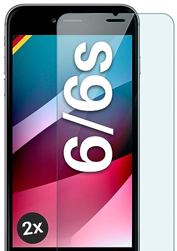 moex Panzer Schutz Glas für iPhone 6s / iPhone 6 Schutzfolie robust und kratzfest, bruchsichere Panzerfolie Displayschutz, HD Klar Glass Screen Protector, 2x Stück von moex