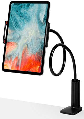 moex Schwanenhals Halterung für Tablet, Handy & E-Book Reader - FlexGrip Tablet Halter Flexibel kompatibel mit iPad Mini 2 3 4 Air Pro/MediaPad T5 T3 / Galaxy Tab S6 Lite A7, Schwarz von moex