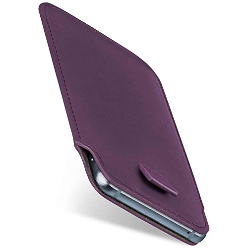 moex Slide Case für iPhone 7 Plus/iPhone 8 Plus Hülle zum Reinstecken Ultra Dünn, Holster Handytasche aus Vegan Leder, Premium Handyhülle 360 Grad Komplett-Schutz mit Auszug - Lila von moex