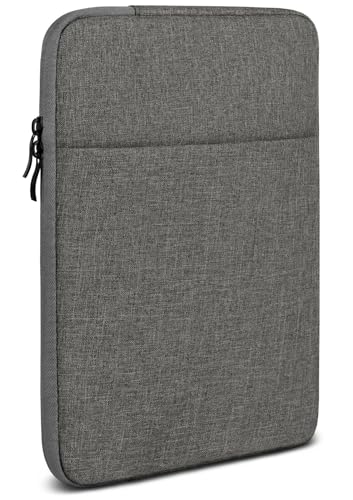 moex Tablet Tasche für Amazon Kindle Scribe (2022) – Sleeve Hülle mit Fach für Zubehör, Polyesterfaser Schutzhülle Minimalistisch mit Reißverschluss, Wasserabweisend, Dunkelgrau von moex