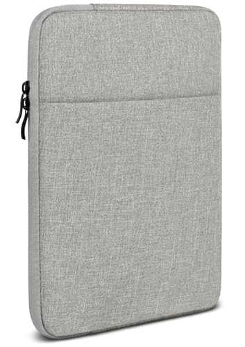 moex Tablet Tasche für Amazon Kindle Scribe (2022) – Sleeve Hülle mit Fach für Zubehör, Polyesterfaser Schutzhülle Minimalistisch mit Reißverschluss, Wasserabweisend, Grau von moex