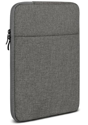 moex Tablet Tasche für Apple iPad Pro 12,9 Zoll (6. Generation - 2022) – Sleeve Hülle mit Fach für Zubehör, Polyesterfaser Schutzhülle Minimalistisch mit Reißverschluss, Wasserabweisend, Dunkelgrau von moex