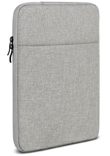 moex Tablet Tasche für Lenovo Tab P11 Pro (2. Gen.) – Sleeve Hülle mit Fach für Zubehör, Polyesterfaser Schutzhülle Minimalistisch mit Reißverschluss, Wasserabweisend, Grau von moex