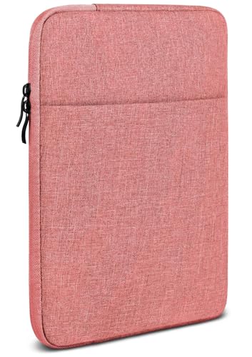 moex Tablet Tasche für Lenovo Tab P12 – Sleeve Hülle mit Fach für Zubehör, Polyesterfaser Schutzhülle Minimalistisch mit Reißverschluss, Wasserabweisend, Rosa von moex