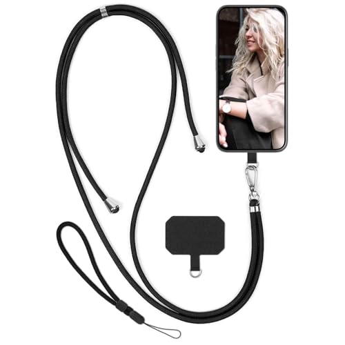 moex Unleash für Sony Xperia Z5 Compact Handyband zum Umhängen ohne Hülle, Handykette mit Karabiner, Handy Umhängeband abnehmbar, Band Kette mit Pad für Handyhülle, Schwarz, Silber moex Unleash für Sony Xperia Z5 Compact Handyband zum Umhängen ohne Hülle, Handykette mit Karabiner, Handy Umhängeband abnehmbar, Band Kette mit Pad für Handyhülle, Schwarz, Silber von moex