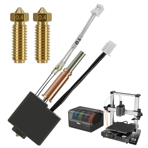 mohito Druckkopf-Extruder Kit,Kobra 3 Combo Hot End Kit,Druckkopf Hot End Kit, Ohne Kühlkörper mit 2 Stück 0.4mm Messingdüsen für kobra 3D Drucker mohito Druckkopf-Extruder Kit,Kobra 3 Combo Hot End Kit,Druckkopf Hot End Kit, Ohne Kühlkörper mit 2 Stück 0.4mm Messingdüsen für kobra 3D Drucker von mohito