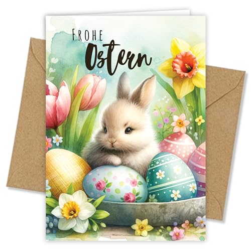 møij 12x Hochwertige Osterkarten inklusive Briefumschlägen aus Kraftpapier - aufklappbar und farbenfrohes Design - Frohe Ostern møij 12x Hochwertige Osterkarten inklusive Briefumschlägen aus Kraftpapier - aufklappbar und farbenfrohes Design - Frohe Ostern von møij