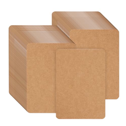 moinkerin 120 Stücke A6 Kraftpapier Karten 10.5X14.8CM 300g/m²Druckbar Postkarten Blanko Karten Blanko für DIY, Hochzeitseinladungen, Danksagungskarten von moinkerin