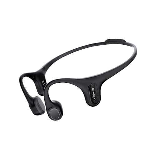 mojawa Aerra Knochenschall-Sportkopfhörer, Open-Ear, Bluetooth 5.2, IP67 wasserdicht, Mikrofon mit Geräuschunterdrückung, für Laufen, Radfahren, Wandern, Fitness und den Alltag, Schwarz von mojawa