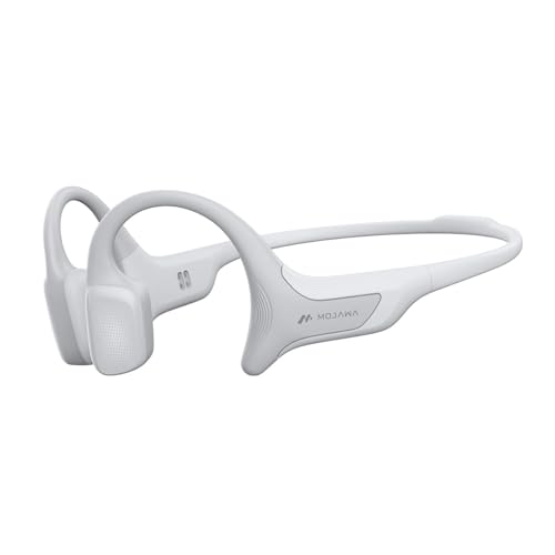 mojawa HaptiFit Terra Advanced Smart Sports Wearable, Open-Ear Bluetooth Knochenleitung Kopfhörer mit Mikrofon und 32GB MP3, wasserdichte Kabellose Ohrhörer für Workouts, Schwimmen und Laufen, Grau von mojawa