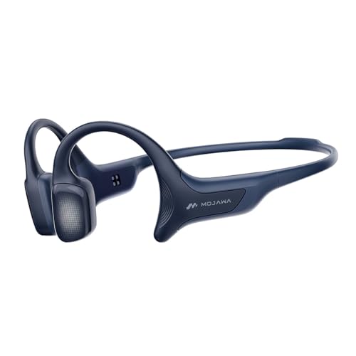 mojawa HaptiFit Terra Advanced Smart Sports Wearable, Open-Ear Bluetooth Knochenleitung Kopfhörer mit Mikrofon und 32GB MP3, wasserdichte Ohrhörer für Workouts, Schwimmen und Laufen, Dunkelblau von mojawa
