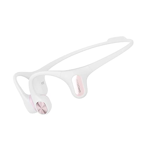 mojawa Run Air Knochenleitungs-Kopfhörer, kabelloser Bluetooth-Kopfhörer, mit tiefem Bass und sicherem Sitz, IP67 wasserdicht, für Lauftraining, Weiß von mojawa