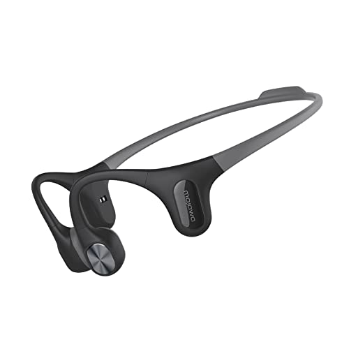 mojawa Run Air Knochenleitungs-Kopfhörer, kabelloser Bluetooth-Kopfhörer, mit tiefem Bass und sicherem Sitz, IP67 wasserdicht, für Lauftraining, Schwarz von mojawa