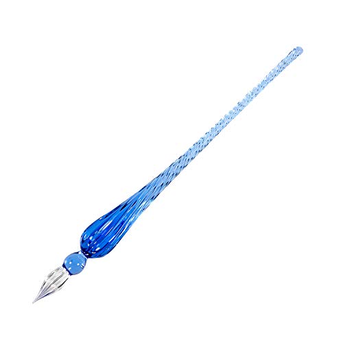 molshine handgefertigt Hohe Borosilikatglas Glas Dip Pen Glas Signature Business Geschenk hellblau von molshine