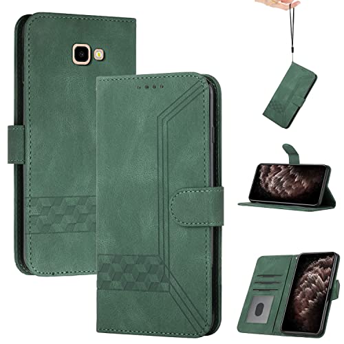 Momoka Store Handyhülle für Samsung Galaxy A3(2017),TPU Klapphülle Schutzhülle für,Lederhülle mit Standfunktion und Kartenfach-Grün von momoka