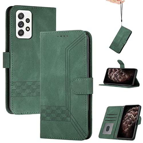 Momoka Store Handyhülle für Samsung Galaxy A52 4G/5G/A52S 5G,TPU Klapphülle Schutzhülle für,Lederhülle mit Standfunktion und Kartenfach-Grün Momoka Store Handyhülle für Samsung Galaxy A52 4G/5G/A52S 5G,TPU Klapphülle Schutzhülle für,Lederhülle mit Standfunktion und Kartenfach-Grün von momoka