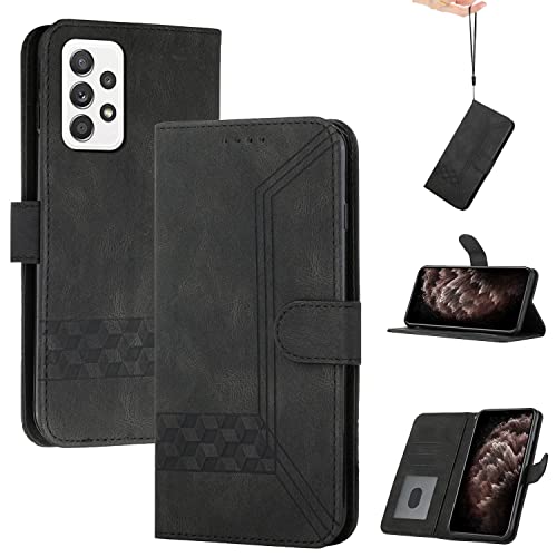 Momoka Store Handyhülle für Samsung Galaxy A72 4G/5G,TPU Klapphülle Schutzhülle für,Lederhülle mit Standfunktion und Kartenfach-Schwarz Momoka Store Handyhülle für Samsung Galaxy A72 4G/5G,TPU Klapphülle Schutzhülle für,Lederhülle mit Standfunktion und Kartenfach-Schwarz von momoka