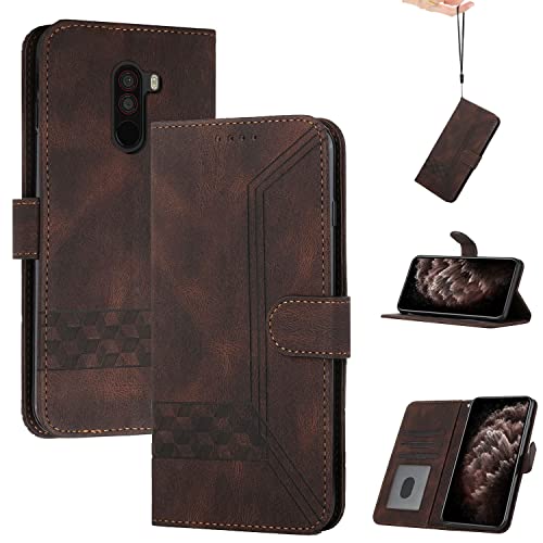 Momoka Store Handyhülle für Xiaomi Pocophone F1,TPU Klapphülle Schutzhülle für,Lederhülle mit Standfunktion und Kartenfach-Braun Momoka Store Handyhülle für Xiaomi Pocophone F1,TPU Klapphülle Schutzhülle für,Lederhülle mit Standfunktion und Kartenfach-Braun von momoka