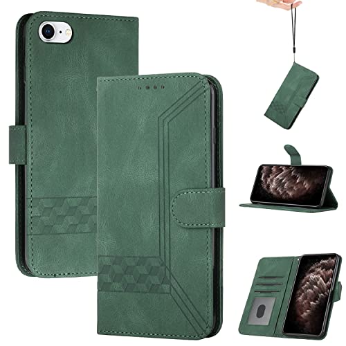 Momoka Store Handyhülle für iPhone 6/7/8/SE 2020,TPU Klapphülle Schutzhülle für,Lederhülle mit Standfunktion und Kartenfach-Grün Momoka Store Handyhülle für iPhone 6/7/8/SE 2020,TPU Klapphülle Schutzhülle für,Lederhülle mit Standfunktion und Kartenfach-Grün von momoka