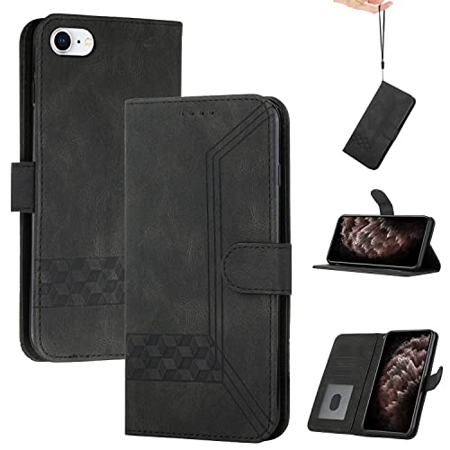 Momoka Store Handyhülle für iPhone 6/7/8/SE 2020,TPU Klapphülle Schutzhülle für,Lederhülle mit Standfunktion und Kartenfach-Schwarz Momoka Store Handyhülle für iPhone 6/7/8/SE 2020,TPU Klapphülle Schutzhülle für,Lederhülle mit Standfunktion und Kartenfach-Schwarz von momoka