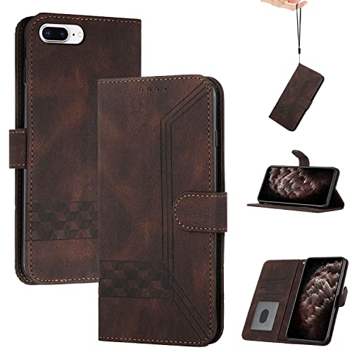 Momoka Store Handyhülle für iPhone 6/7/8 Plus,TPU Klapphülle Schutzhülle für,Lederhülle mit Standfunktion und Kartenfach-Braun Momoka Store Handyhülle für iPhone 6/7/8 Plus,TPU Klapphülle Schutzhülle für,Lederhülle mit Standfunktion und Kartenfach-Braun von momoka