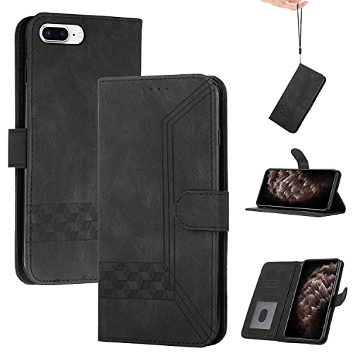 Momoka Store Handyhülle für iPhone 6/7/8 Plus,TPU Klapphülle Schutzhülle für,Lederhülle mit Standfunktion und Kartenfach-Schwarz Momoka Store Handyhülle für iPhone 6/7/8 Plus,TPU Klapphülle Schutzhülle für,Lederhülle mit Standfunktion und Kartenfach-Schwarz von momoka