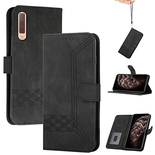 momoka Store Handyhülle für Samsung Galaxy A7 2018/A750,TPU Klapphülle Schutzhülle für,Lederhülle mit Standfunktion und Kartenfach-Schwarz momoka Store Handyhülle für Samsung Galaxy A7 2018/A750,TPU Klapphülle Schutzhülle für,Lederhülle mit Standfunktion und Kartenfach-Schwarz von momoka