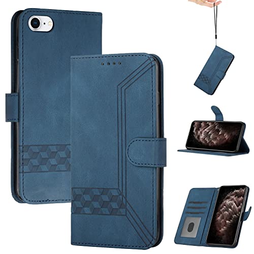 momoka Store Handyhülle für iPhone 6/7/8/SE 2020,TPU Klapphülle Schutzhülle für,Lederhülle mit Standfunktion und Kartenfach-Blau momoka Store Handyhülle für iPhone 6/7/8/SE 2020,TPU Klapphülle Schutzhülle für,Lederhülle mit Standfunktion und Kartenfach-Blau von momoka