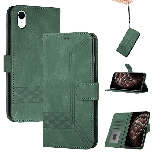 momoka Store Handyhülle für iPhone XR,TPU Klapphülle Schutzhülle für,Lederhülle mit Standfunktion und Kartenfach-Grün momoka Store Handyhülle für iPhone XR,TPU Klapphülle Schutzhülle für,Lederhülle mit Standfunktion und Kartenfach-Grün von momoka