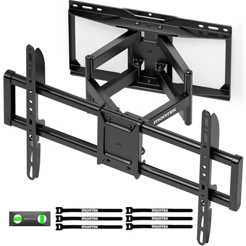 monTEK Vollbewegliche TV-Wandhalterung für die meisten 94-228,6 cm (37-90 Zoll) Fernseher, bis zu 75 kg, robuste TV-Halterung mit zwei Gelenkarmen, werkzeuglos neigbar, schwenkbar und verlängerbar von monTEK