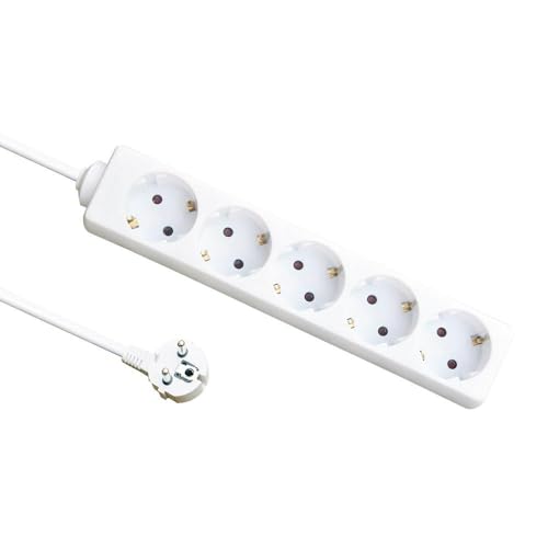 Mehrfachsteckdose mit 5 Steckdosen, 1,5 m Kabel, 3 gx 1,5 mm Kupfer, max. 3500 W, ideal zum Anschluss verschiedener elektrischer Geräte. Mehrfachsteckdose mit 5 Steckdosen, 1,5 m Kabel, 3 gx 1,5 mm Kupfer, max. 3500 W, ideal zum Anschluss verschiedener elektrischer Geräte. von monkey ladder