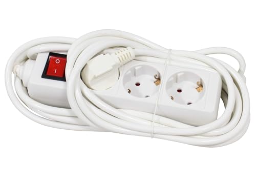Steckdosenleiste – Schalter, 3 Steckdosen, 5 m, Kabel 3 G x 1,0 mm², ideal für den Hausgebrauch und Elektrowerkzeuge Steckdosenleiste – Schalter, 3 Steckdosen, 5 m, Kabel 3 G x 1,0 mm², ideal für den Hausgebrauch und Elektrowerkzeuge von monkey ladder