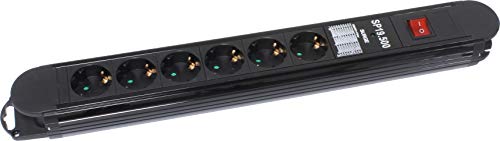 Steckdosensockel - Schalter, 6 Ports, 3 m, 3 G x 1,5 mm², entworfen für EMI und RFI. Ideal für mehrere elektrische Geräte* von monkey ladder