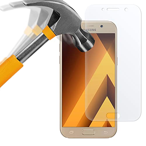 moodie Panzer Schutzglas 3D Folie kompatibel mit Samsung Galaxy A5 2017 - Premium Glasfolie für Gewölbte Displays Full Screen 3D Glas curved vollständige Display Abdeckung von moodie