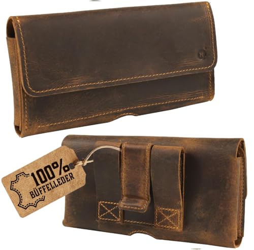 Moonster Echtleder Smartphone Gürteltasche Herren mit Clip – Langlebige, Handgemachte Handytasche Gürtel – Horizontale Handy Gürteltasche mit Magnetverschluss – Herren Gürteltasche Leder - Belt Bag Moonster Echtleder Smartphone Gürteltasche Herren mit Clip – Langlebige, Handgemachte Handytasche Gürtel – Horizontale Handy Gürteltasche mit Magnetverschluss – Herren Gürteltasche Leder - Belt Bag von moonster