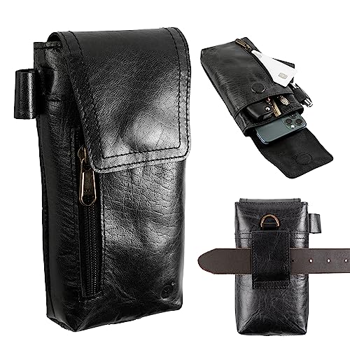 moonster Handy Gürteltasche Herren Leder – Gürteltasche Handy aus Echtem Büffelleder – 19 cm x 8 cm Handy Gürteltasche Leder Herren für Große Smartphones – Sichere & Langlebige Gürteltasche Leder moonster Handy Gürteltasche Herren Leder – Gürteltasche Handy aus Echtem Büffelleder – 19 cm x 8 cm Handy Gürteltasche Leder Herren für Große Smartphones – Sichere & Langlebige Gürteltasche Leder von moonster