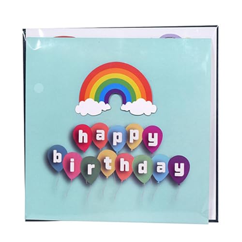moonyan Alles Gute zum Geburtstagskarten, 3D-Pop-Up-Geburtstagskarten | Süße Geburtstagskarte. Alles Gute zum Geburtstag-Grußkarte - Kreative Pop-Up-Karte „Happy Birthday“ mit schützendem Umschlag für von moonyan