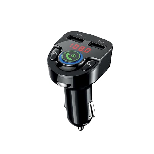 MOOOV 730390 FM-Transmitter, Bluetooth, für Zigarettenanzünder, Ladegerät 2 USB-A, 2,4 A und Freisprecheinrichtung, Musik von Ihrem Telefon oder über USB-Stick, Schwarz MOOOV 730390 FM-Transmitter, Bluetooth, für Zigarettenanzünder, Ladegerät 2 USB-A, 2,4 A und Freisprecheinrichtung, Musik von Ihrem Telefon oder über USB-Stick, Schwarz von mooov