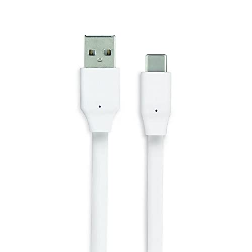 mooov 732094 USB-C/USB-A Kabel, flach, 3 m, Weiß von mooov