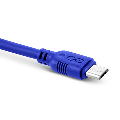 eXc WHIPPY Micro Mini USB Kabel Handy-Ladekabel Smartphone | 2,0 Meter | Schnellladefunktion | Datenübertragung | Ideal zur Nutzung im Auto, für die Powerbank oder zur Datenübertragung | Marineblau von more than perfection