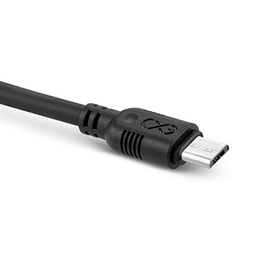 eXc WHIPPY Micro Mini USB Kabel Handy-Ladekabel Smartphone | 2,0 Meter | Schnellladefunktion | Datenübertragung | Ideal zur Nutzung im Auto, für die Powerbank oder zur Datenübertragung | Schwarz von more than perfection