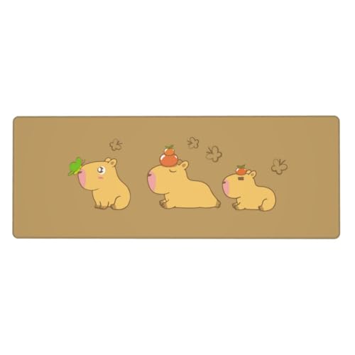 Capybara-Mauspad, Capybara-Geschenke, niedliches Mauspad, Capybara-Stuff, Capybara-Schreibtischdekoration, niedliche Schreibtischmatte, XL-Mauspad, 30 x 80 cm Capybara-Mauspad, Capybara-Geschenke, niedliches Mauspad, Capybara-Stuff, Capybara-Schreibtischdekoration, niedliche Schreibtischmatte, XL-Mauspad, 30 x 80 cm von moremohome